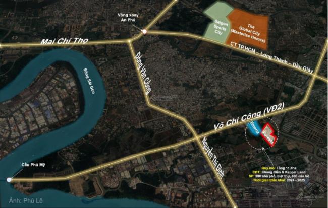 Vị trí dự án The Foresta Khang Điền Quận 2 Thủ Đức