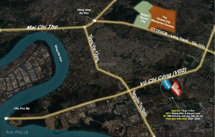 Vị trí dự án The Foresta Khang Điền Quận 2 Thủ Đức