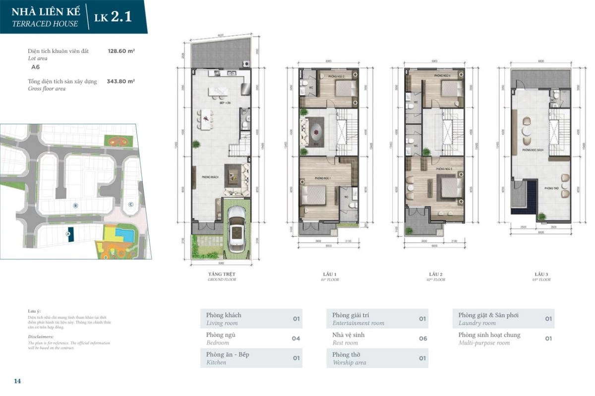 Mặt bằng căn hộ Studio