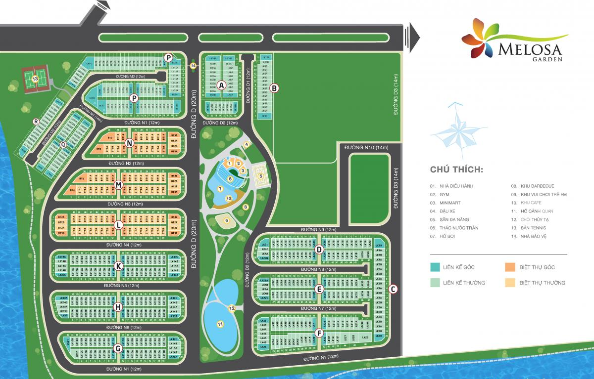 Mặt bằng dự án The Privia An Dương Vương