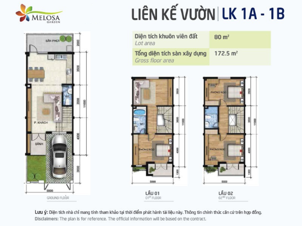 mat bang nha lien ke Melosa Garden