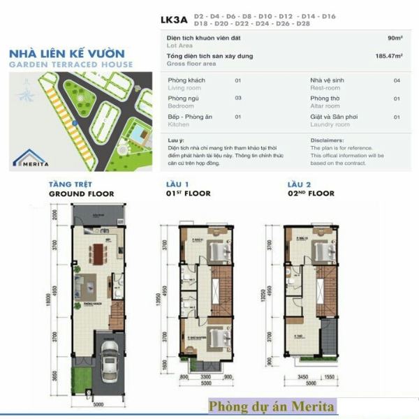 mat bang biet thu Merita Khang Điền