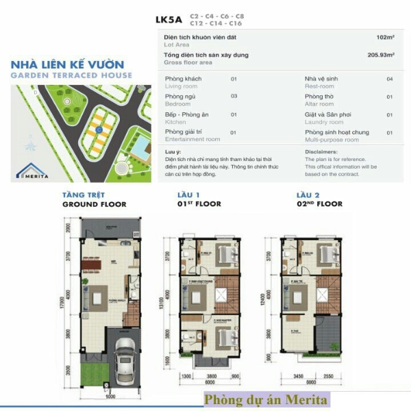 mat bang biet thu Merita Khang Điền