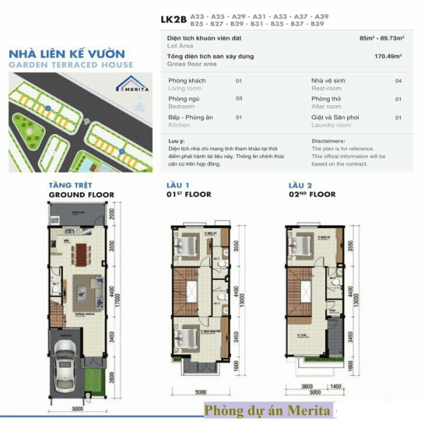 mat bang biet thu Merita Khang Điền